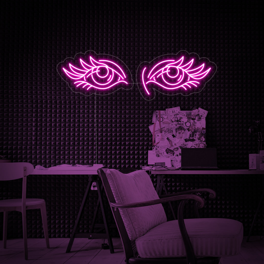 "Ogen Wimpers" Neon Verlichting