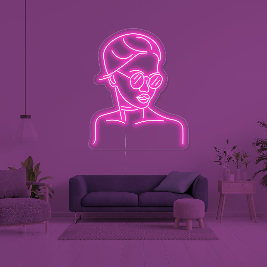 "Modedame" Neon Verlichting