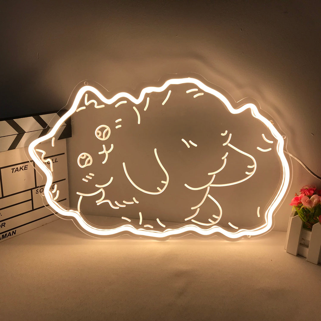 "Dikke Kat, Cartoon" Mini Neon Verlichting