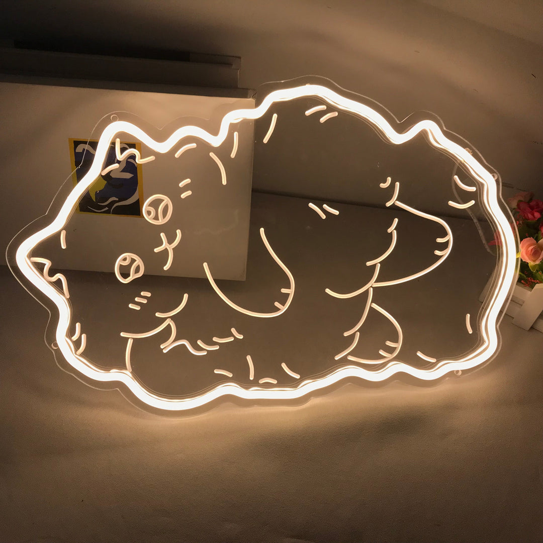 "Dikke Kat, Cartoon" Mini Neon Verlichting
