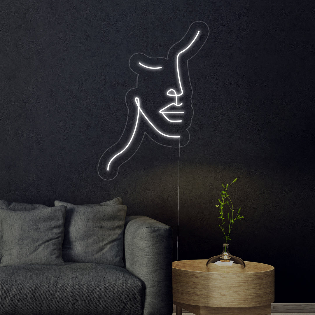 "Vrouwelijke Gezichtslijn" Neon Verlichting
