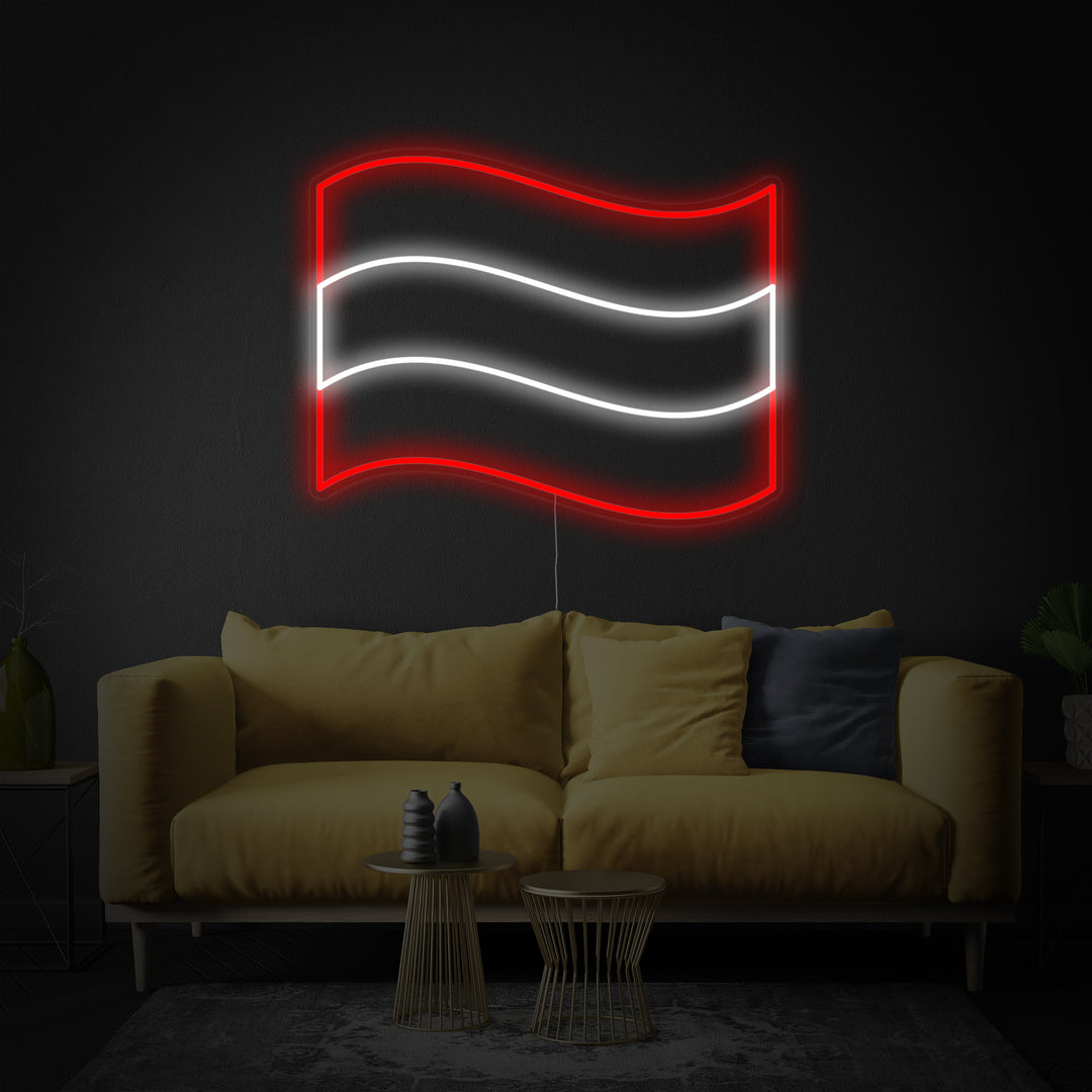 "Vlag Van Oostenrijk" Neon Verlichting