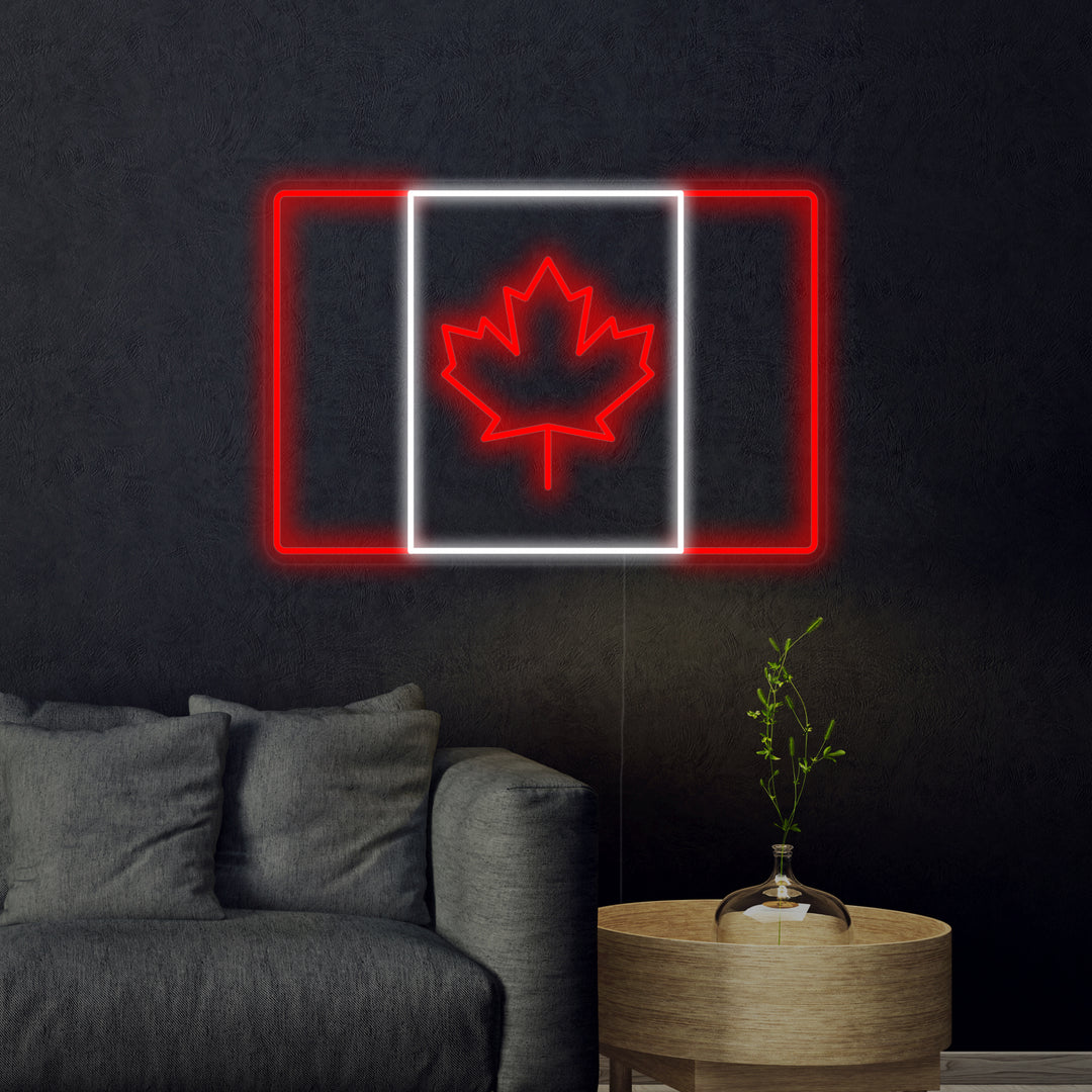 "Vlag Van Canada" Neon Verlichting