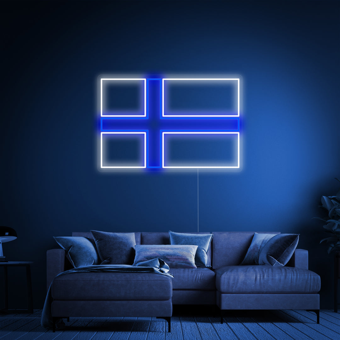 "Vlag Van Finland" Neon Verlichting