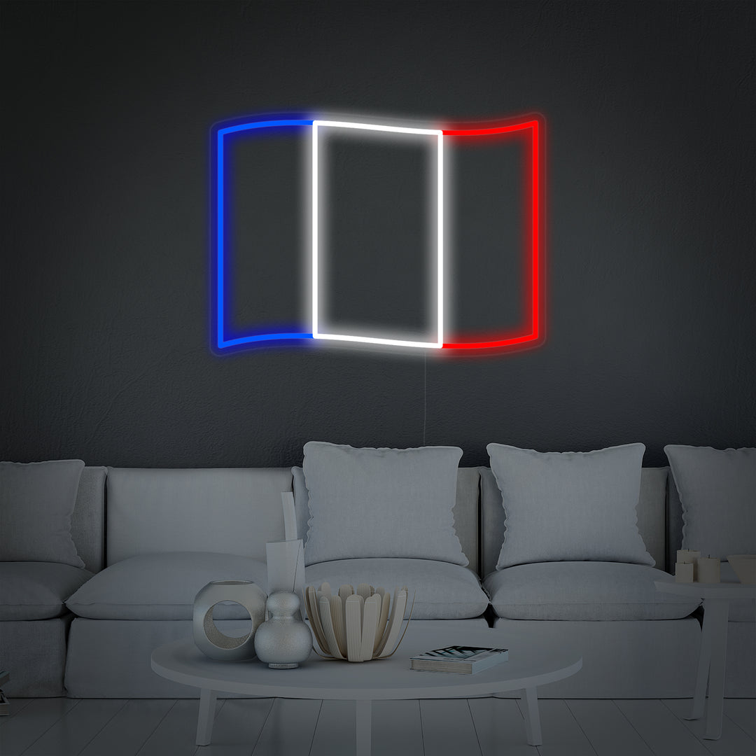 "Vlag Van Frankrijk" Neon Verlichting