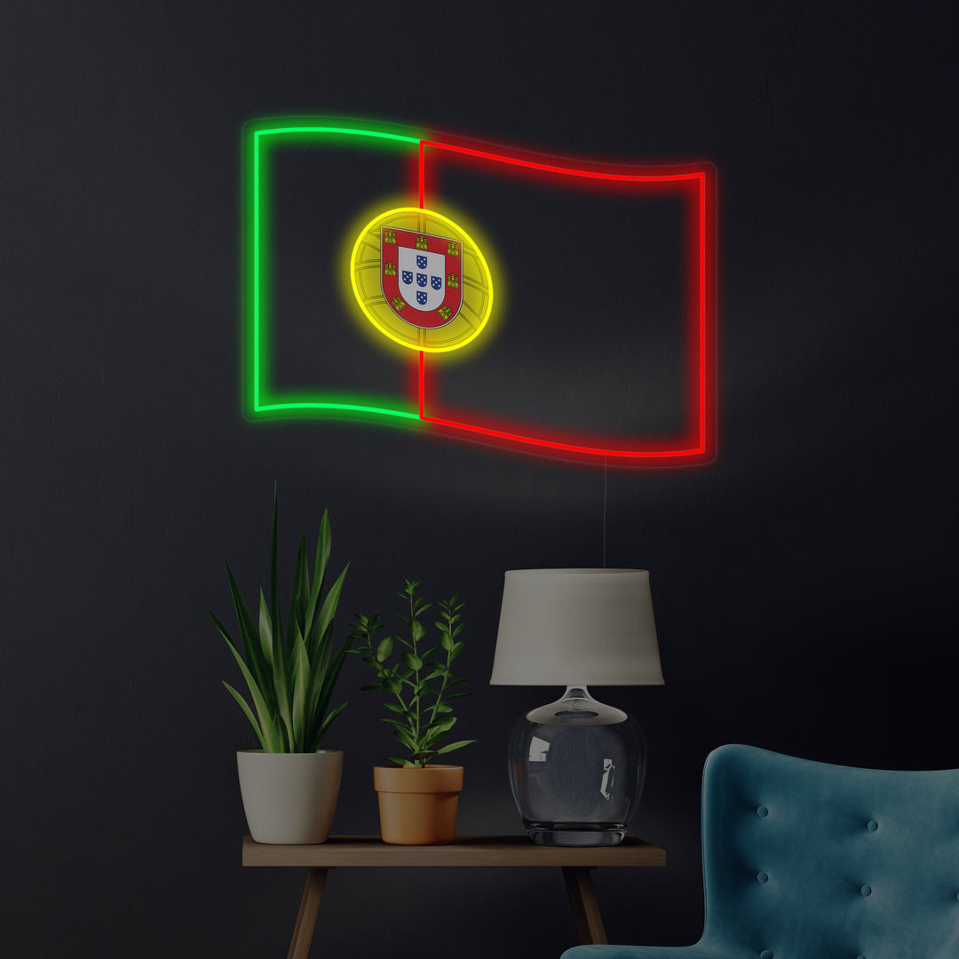 "Vlag Van Portugal" Neon Verlichting
