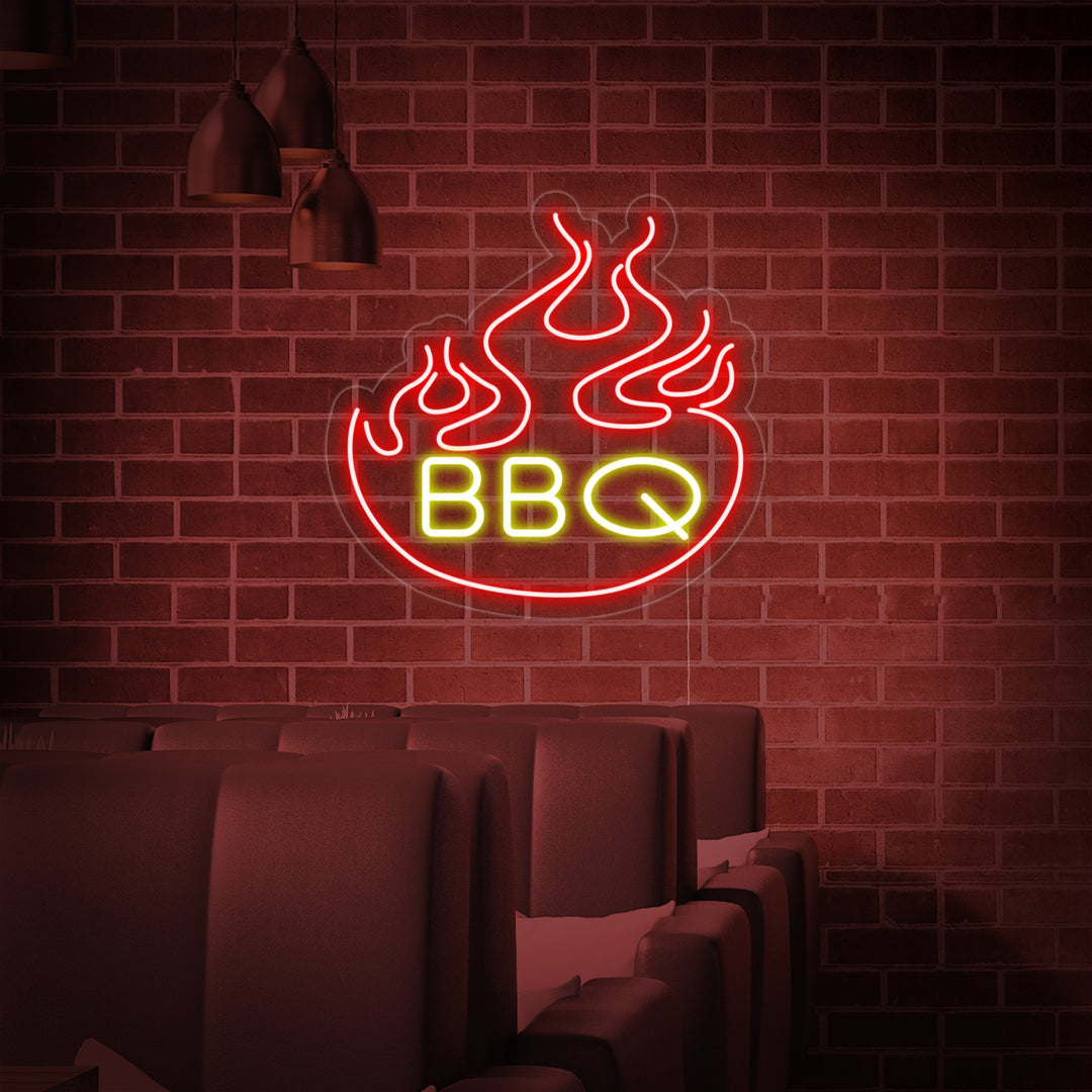 "Vlammen, BBQ" Neon Verlichting