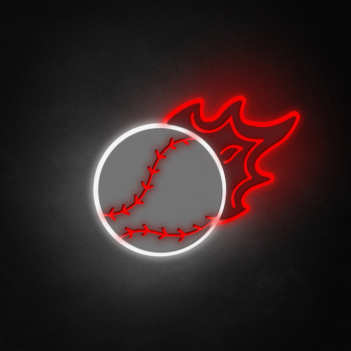 "Vlammend Honkbal" Neon Like