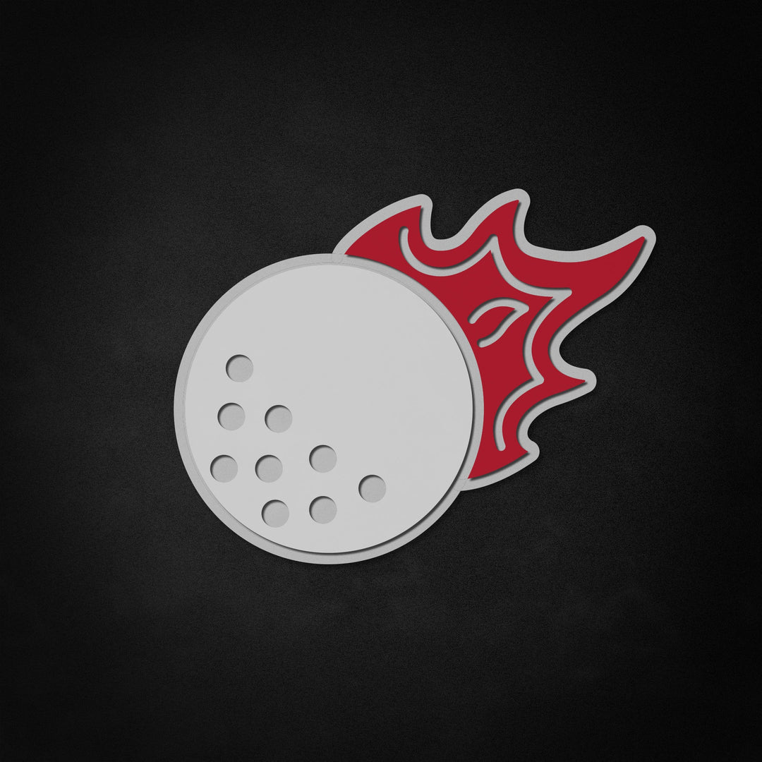 "Vlammende golfbal" Neon Like