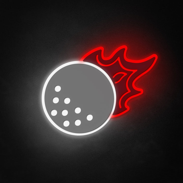 "Vlammende golfbal" Neon Like