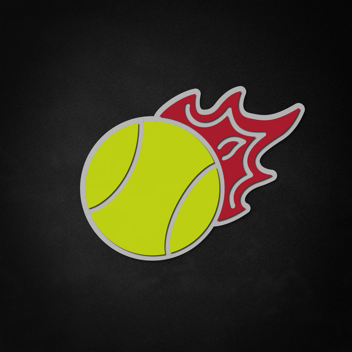 "Vlammende Tennisbal" Neon Like