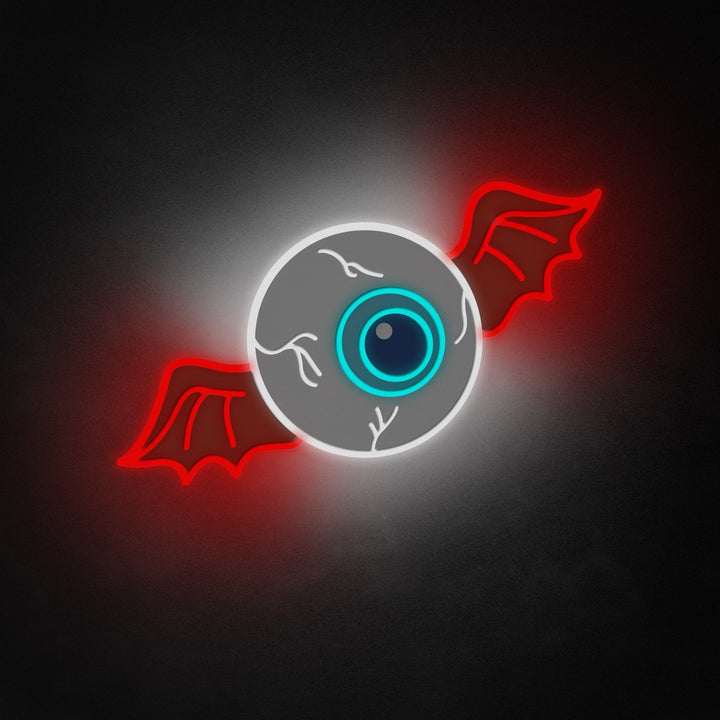 "Vliegende Oogbal Vleermuis Gevleugeld Oog" Neon Like
