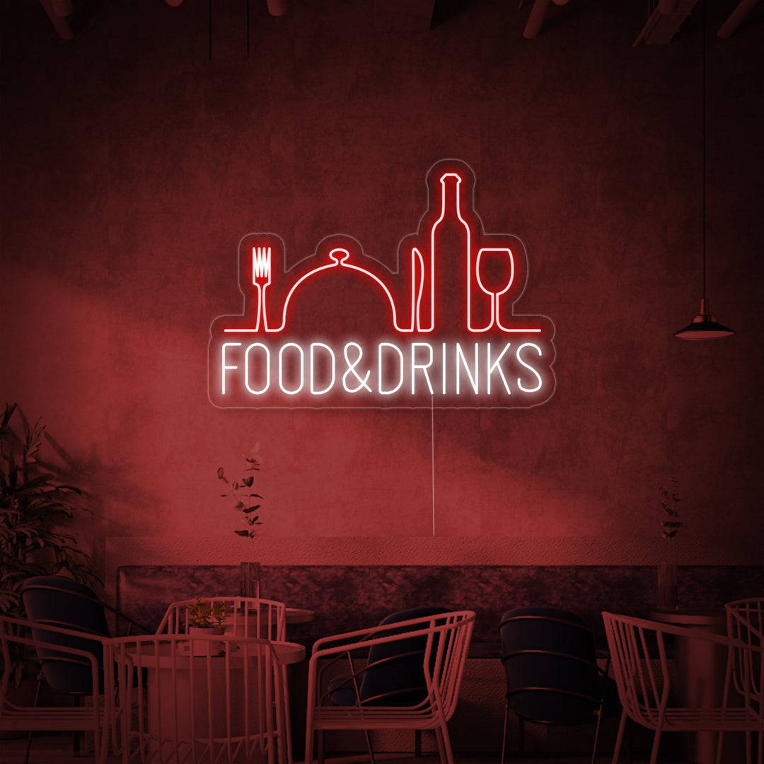 "Food and Drinks, Bar, restaurant" Neon Verlichting