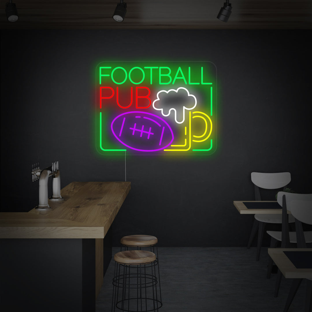 "Bier, Football pub" Neon Verlichting