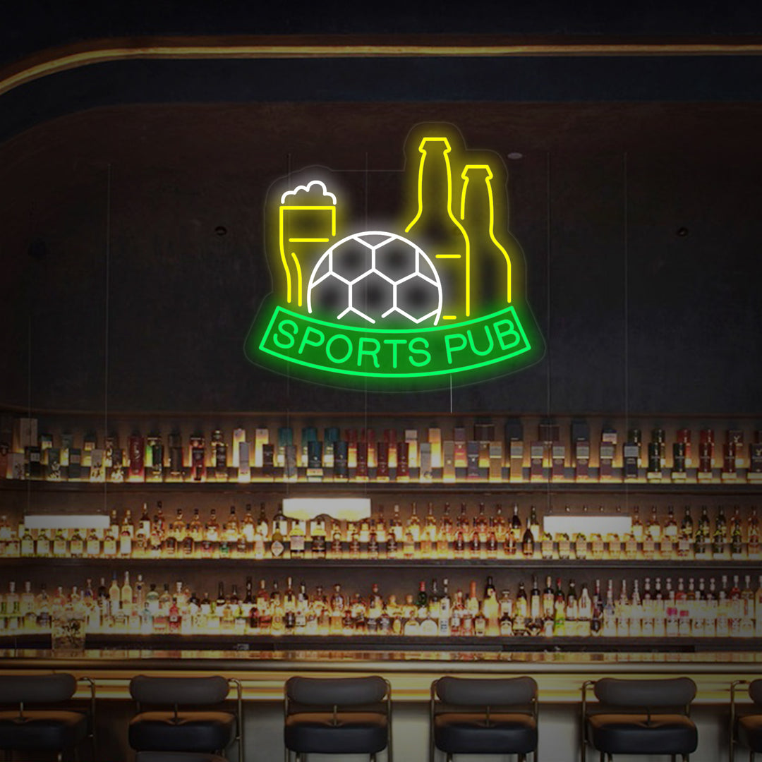 "Voetbal, bier, Sports Pub" Neon Verlichting