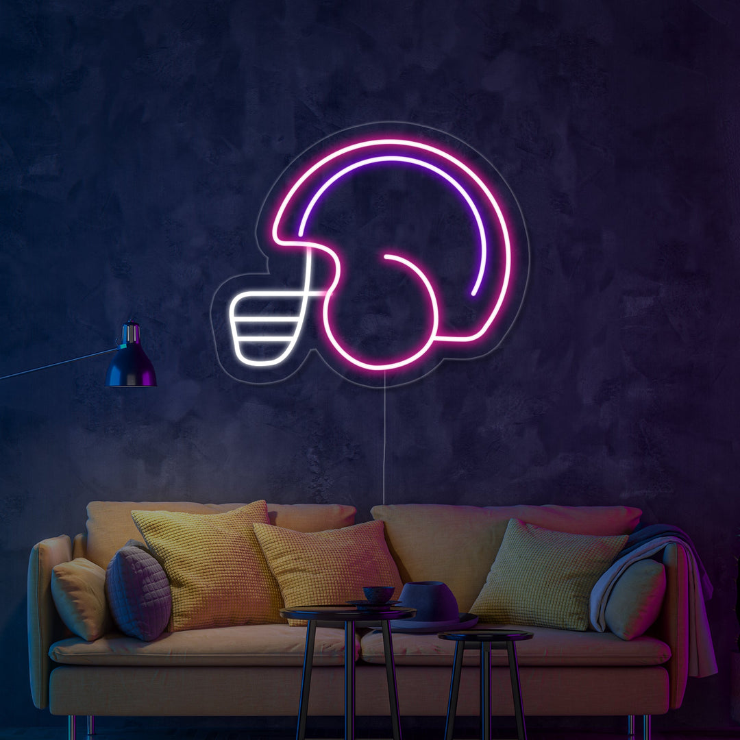 "Helm Voetbalspeler" Neon Verlichting