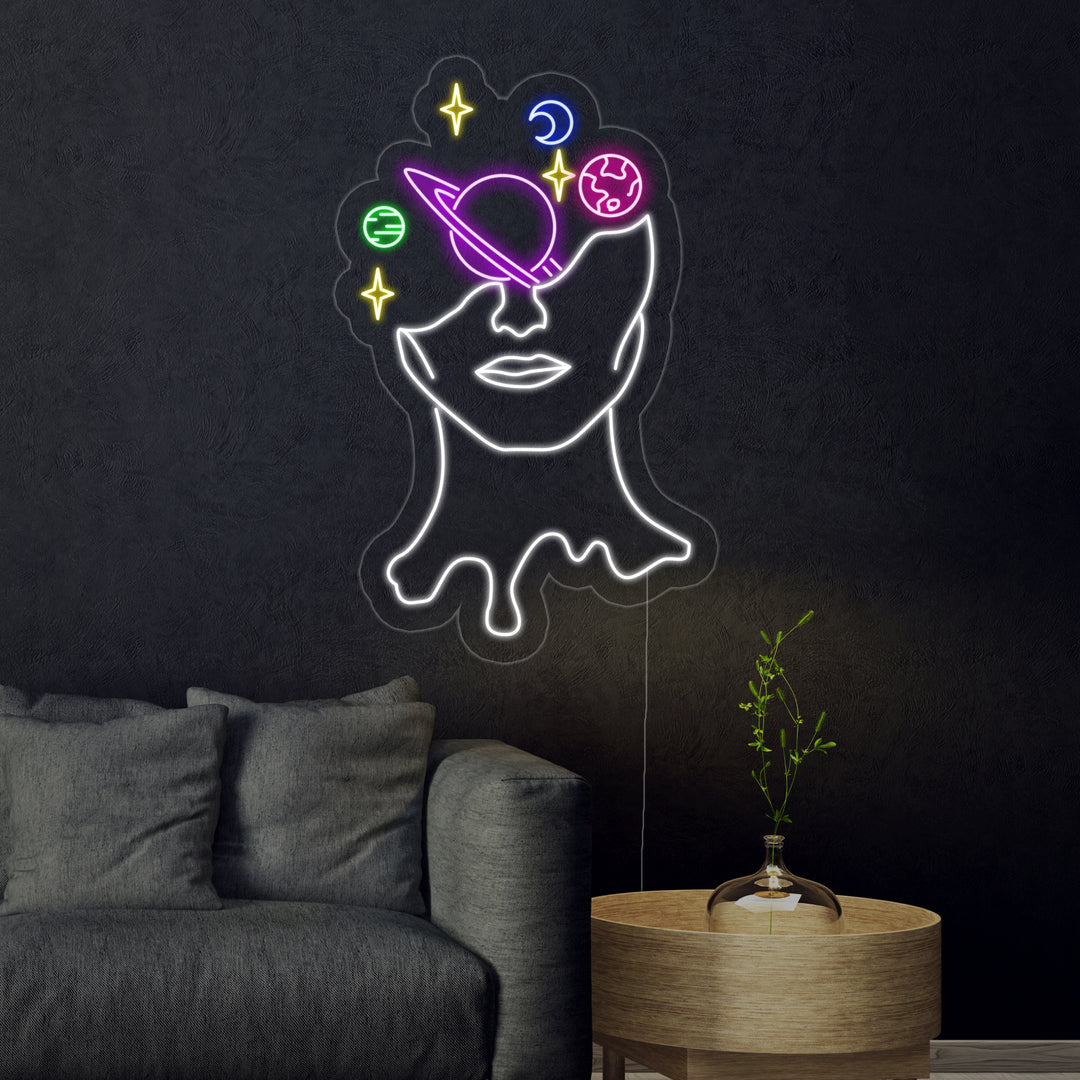 "Galaxy Hersenen" Neon Verlichting