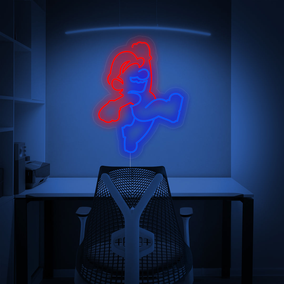"Super Mro Spelkamer Decoratie" Neon Verlichting