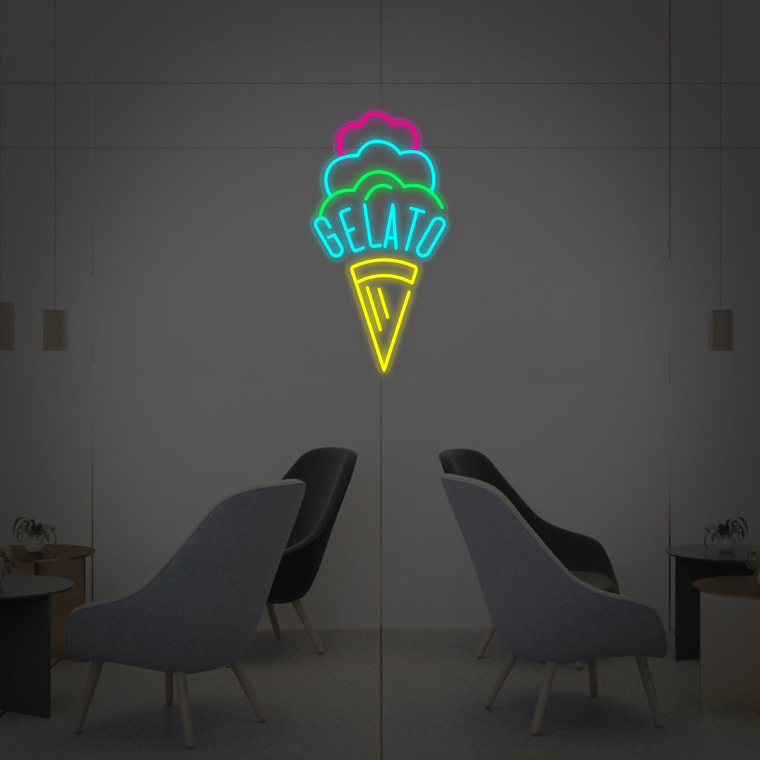 "Gelato, IJs" Neon Verlichting