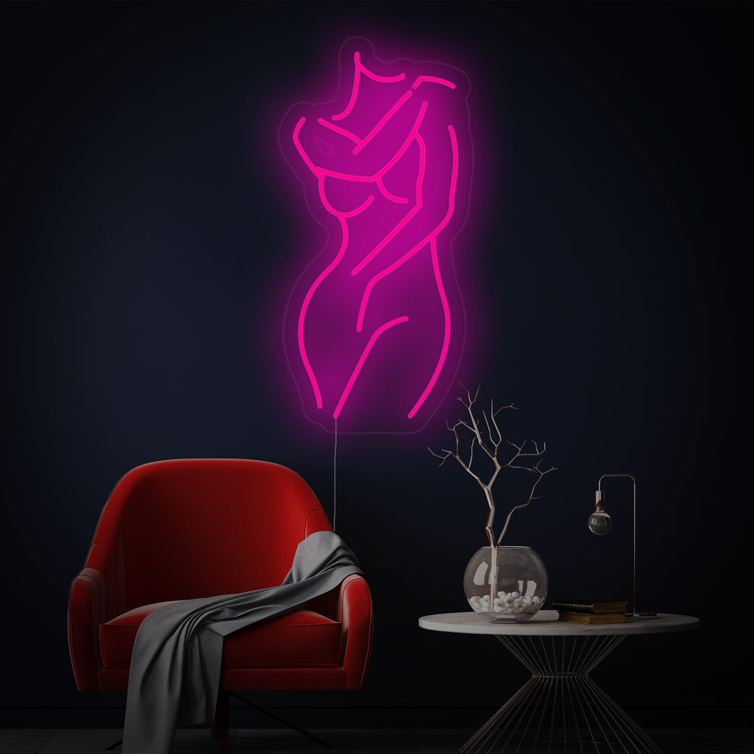 "Silhouet Lichaam Meisje" Neon Verlichting
