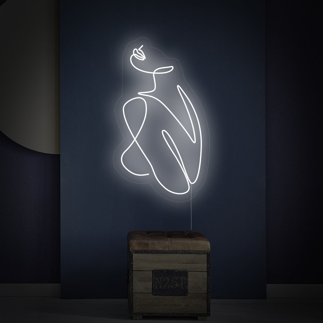 "Meisjes Silhouet" Neon Verlichting