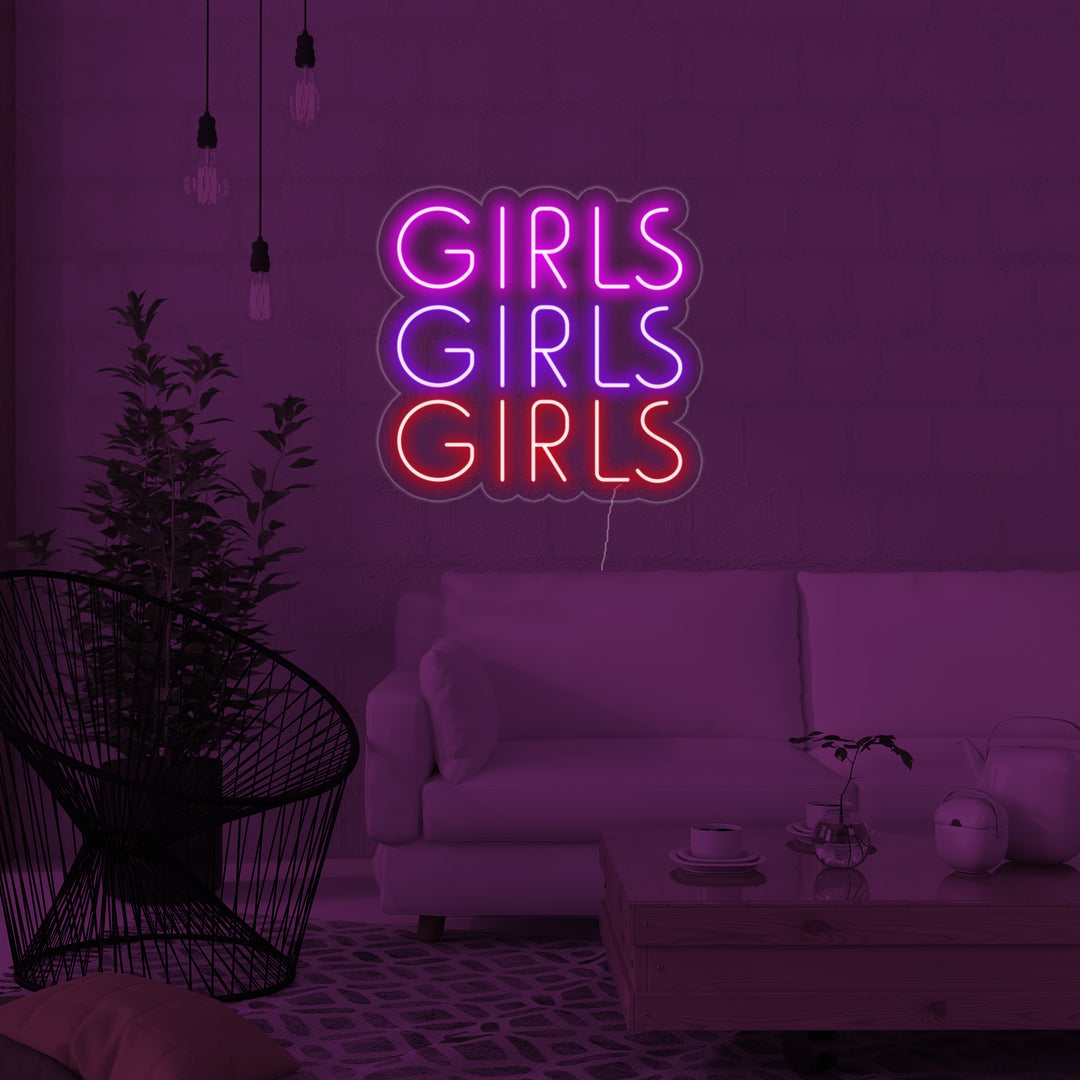 "Girls Girls Girls" Neon Verlichting