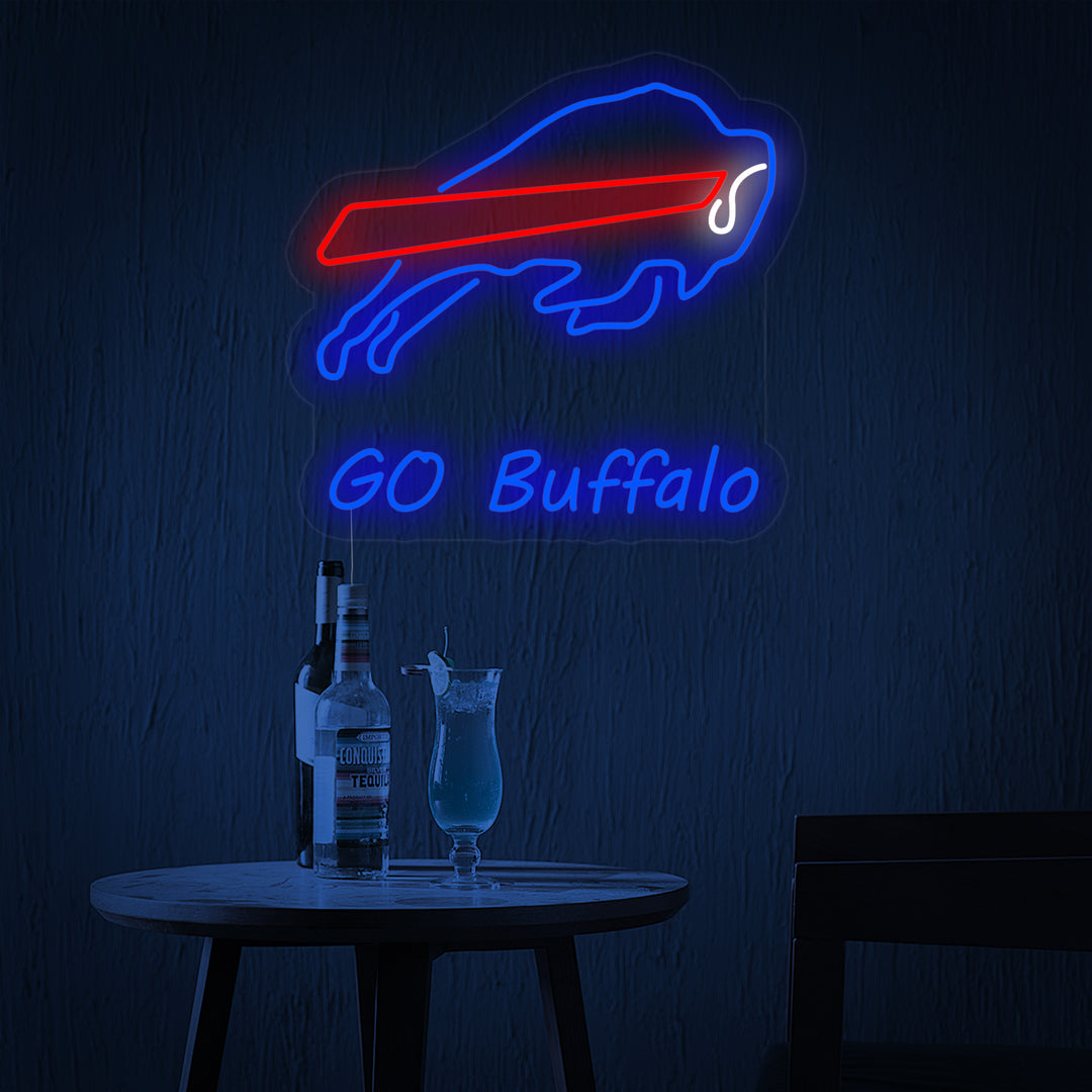 "Go Buffalo, Stier" Neon Verlichting