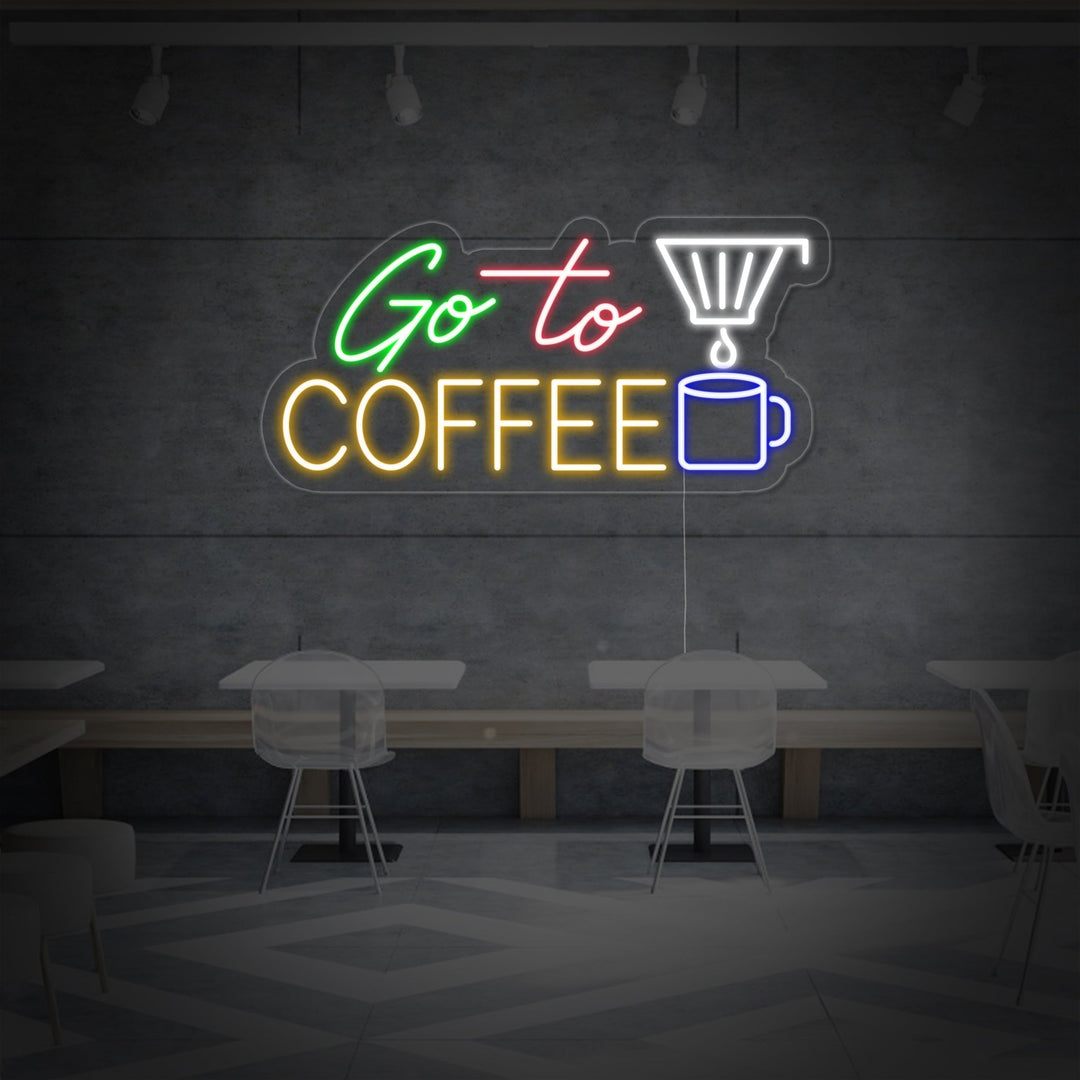 "Go To Coffee" Neon Verlichting