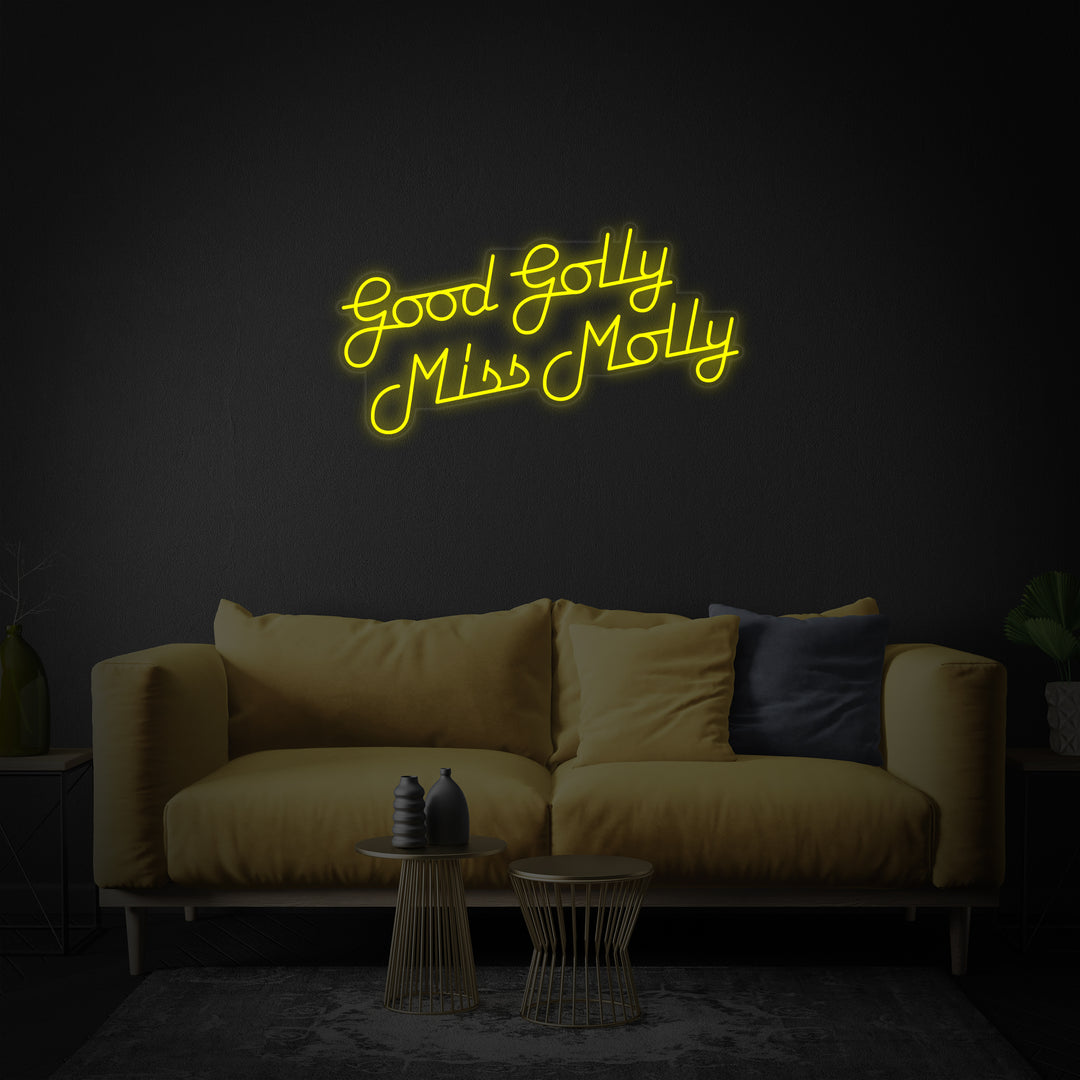 "Good Golly Miss Molly Rockmuziek" Neon Verlichting