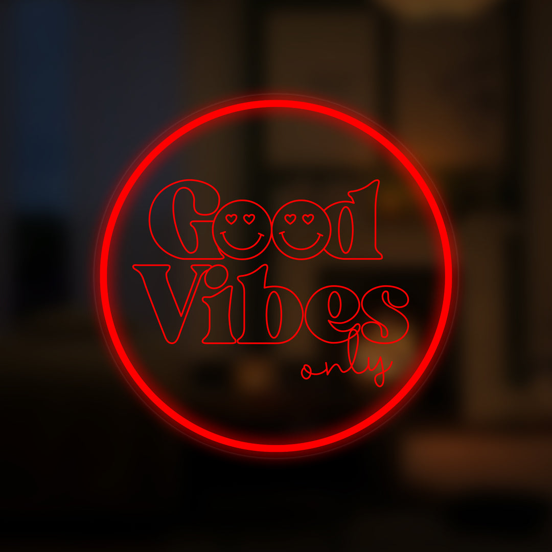 "Good Vibes Only" Miniatuur Neonbord