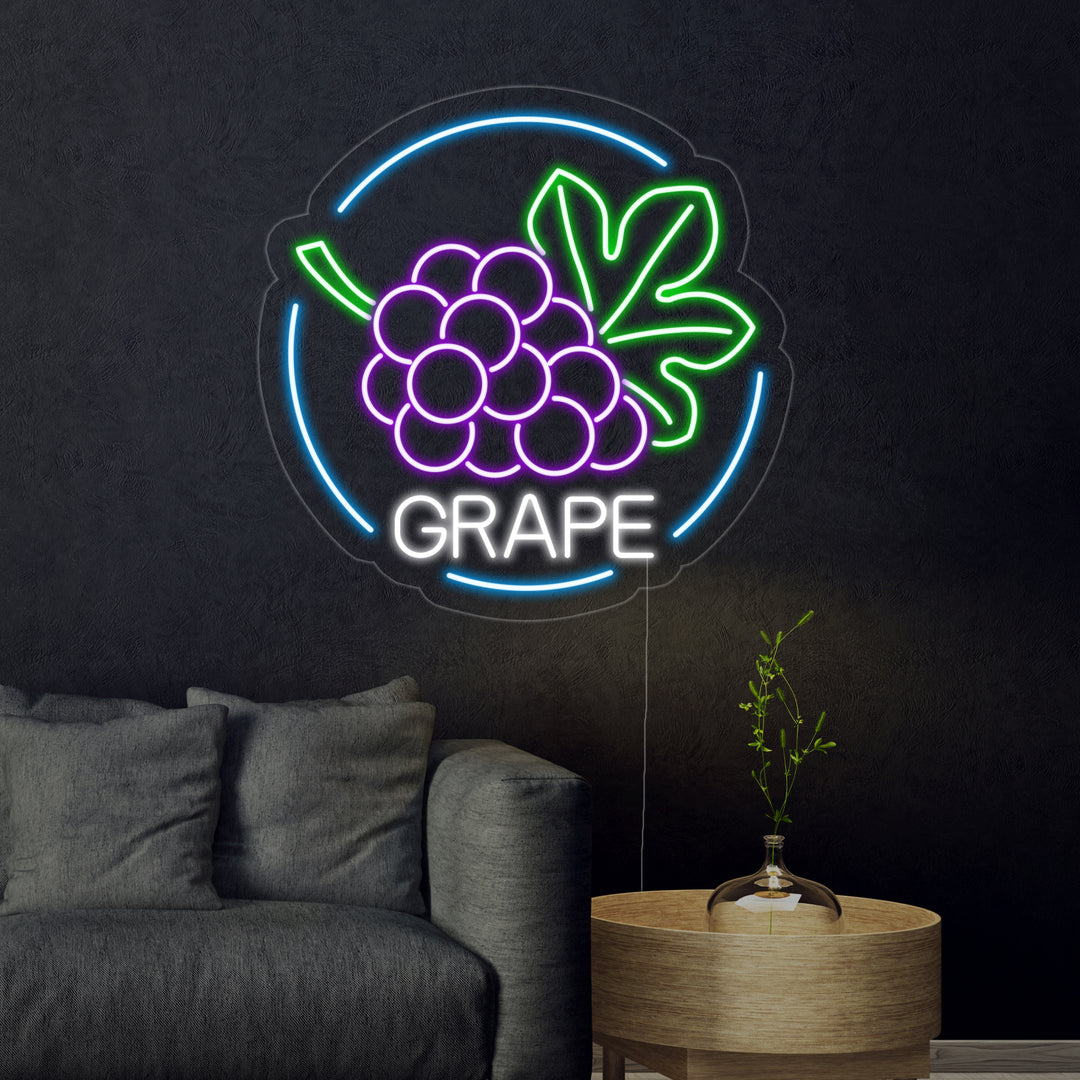 "Grape, Druiven" Neon Verlichting