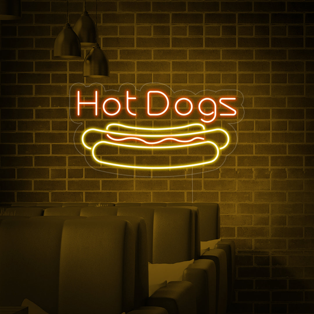 "Hot Dogs" Neon Verlichting