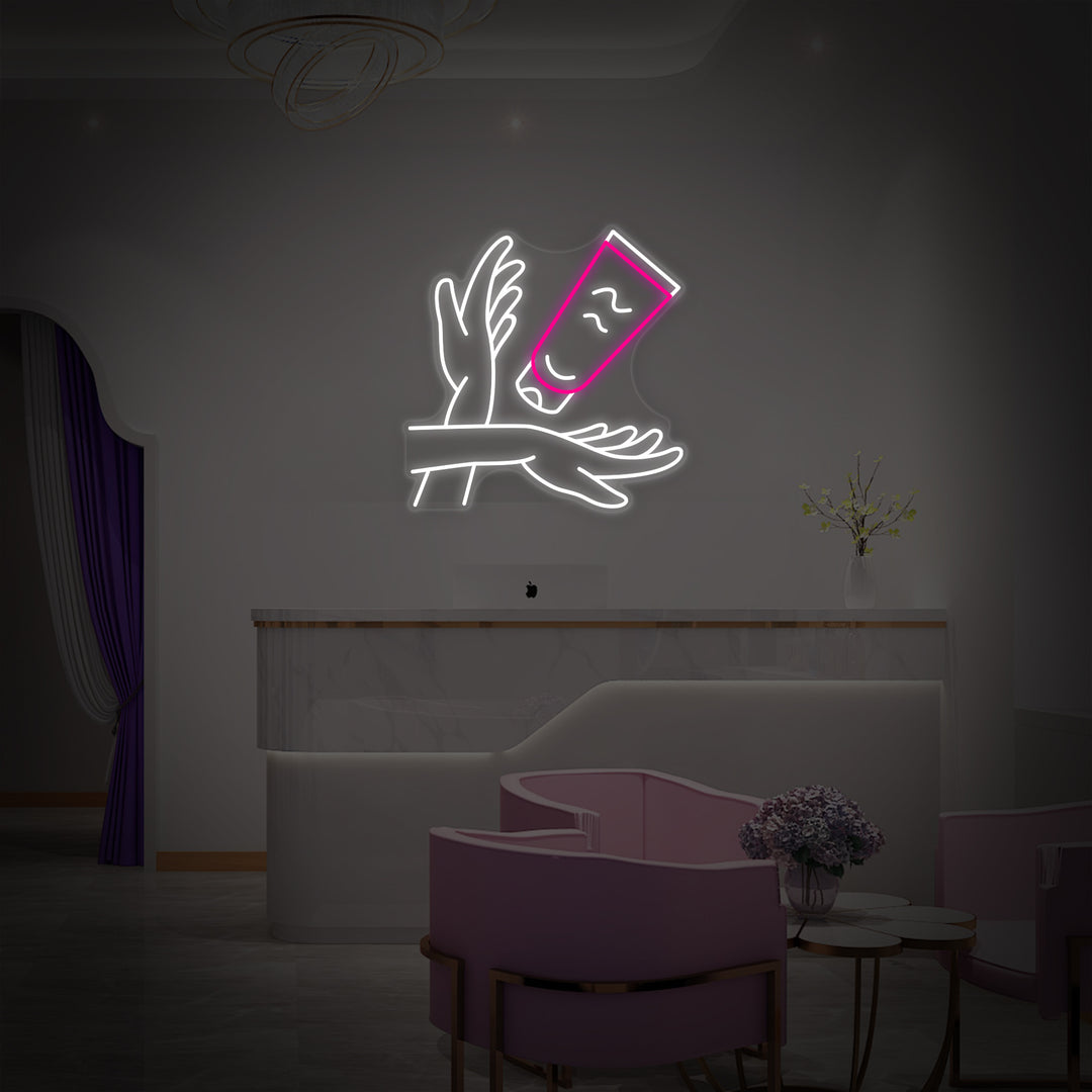 "Handverzorging" Neon Verlichting