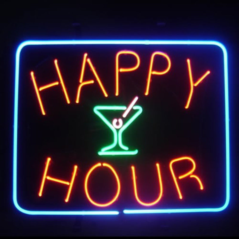 "Happy Hour Bierbar" Neon Verlichting