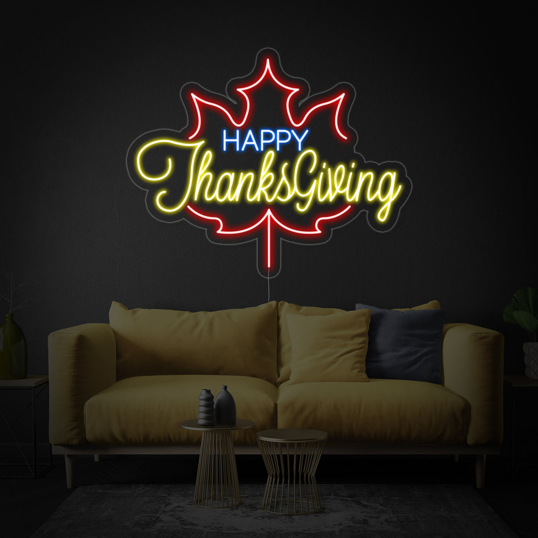 "Happy Thanksgiving" Neon Verlichting