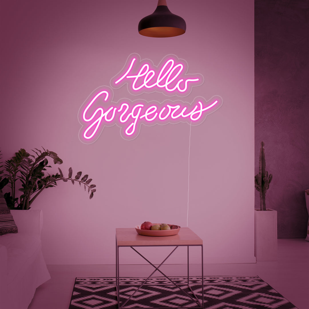 "Hello Gorgeous" Neon Verlichting