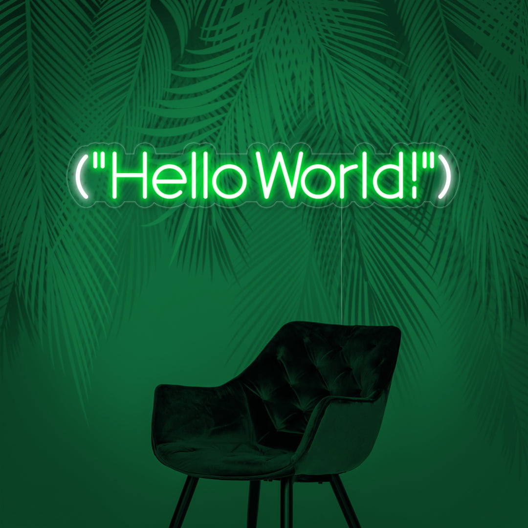 "Hello World" Neon Verlichting