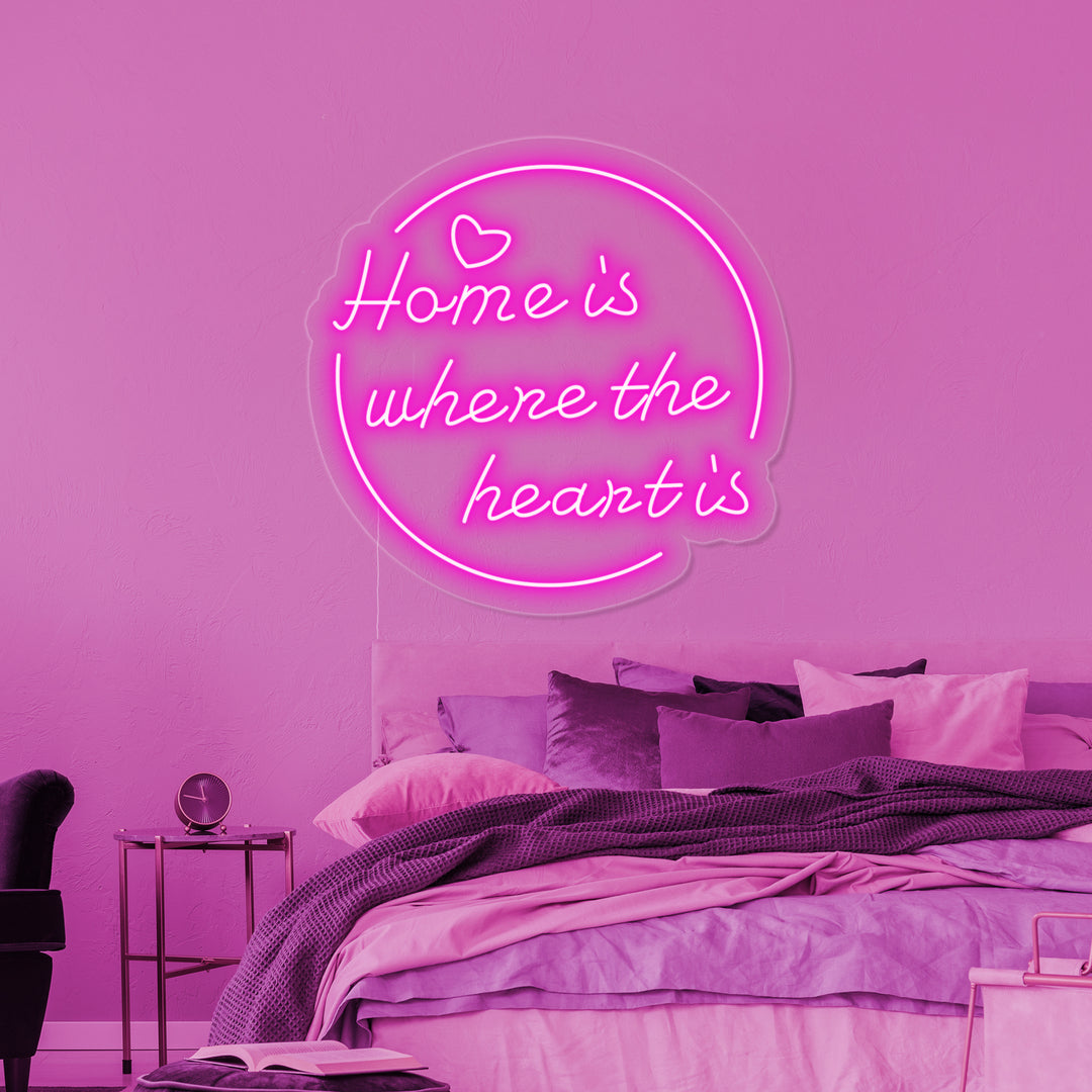 "Home is Where The Heart is" Neon Verlichting