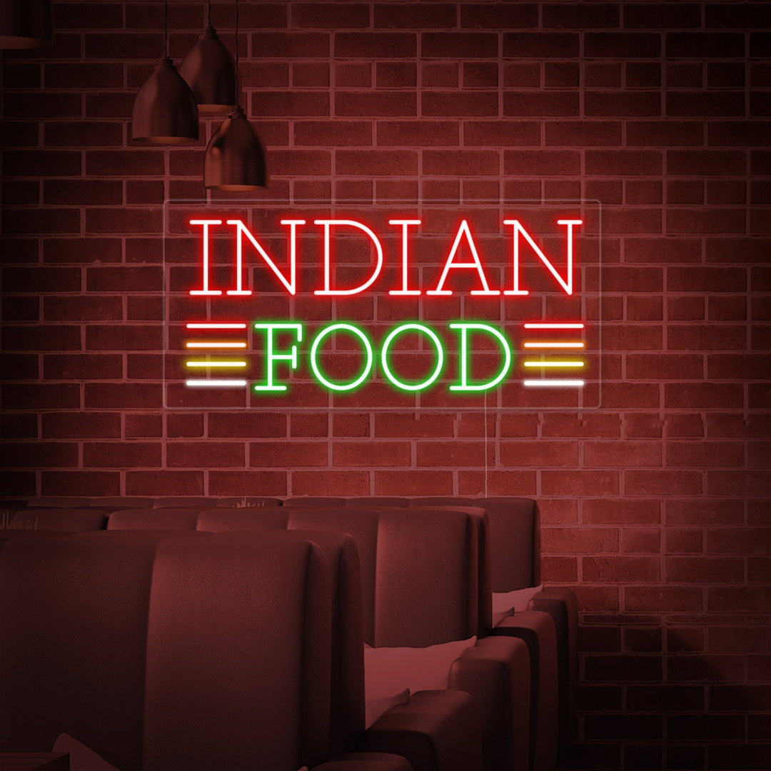 "INDIAN FOOD" Neon Verlichting