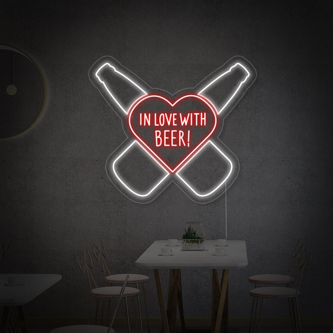 "In Love With Beer Bar" Neon Verlichting