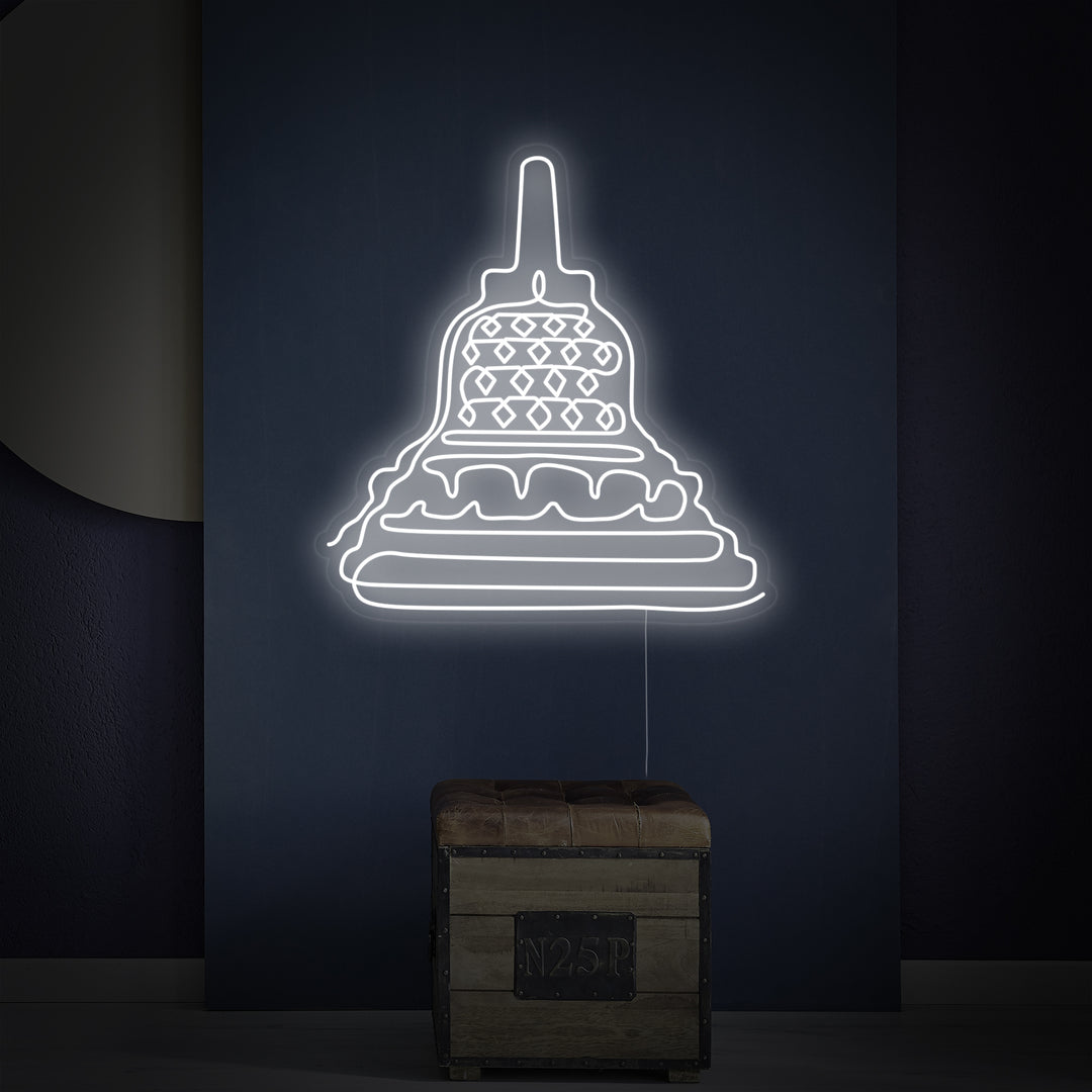 "Borobudur-Tempel In Indonesië" Neon Verlichting