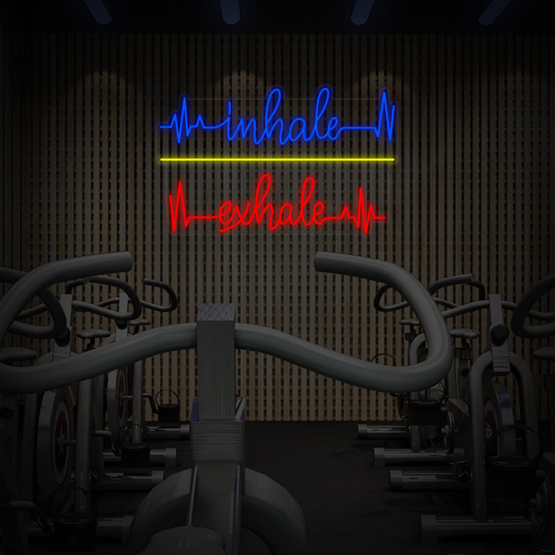 "Inhale Exhale, Hartslag" Neon Verlichting