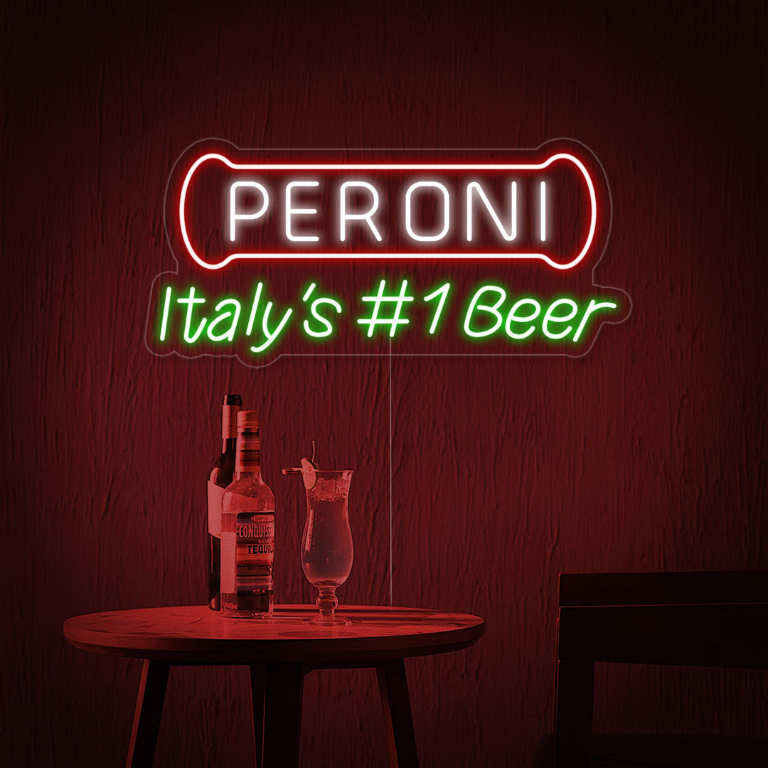 "Italy Beer Peroni Bar" Neon Verlichting