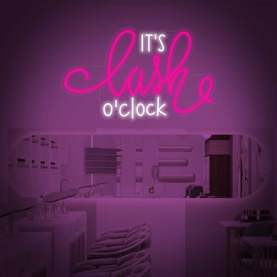 "Its Lashes Oclock" Neon Verlichting