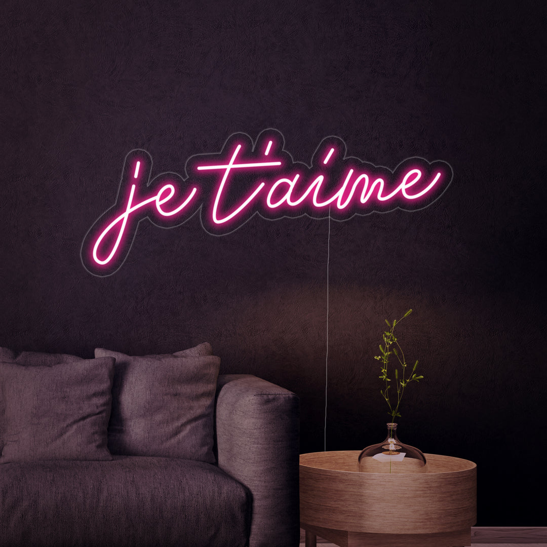 "Je Taime" Neon Verlichting