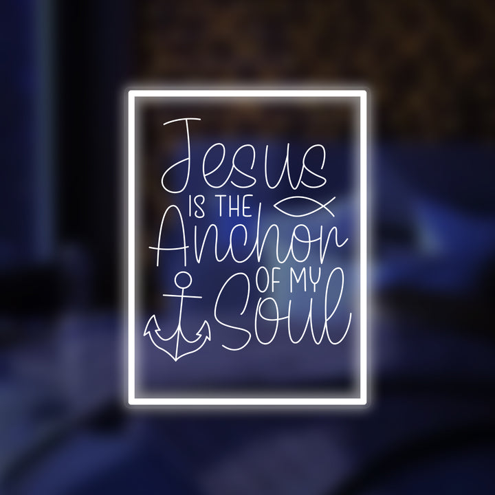 "Jesus Is The Anchor To My Soul" Mini Neon Verlichting