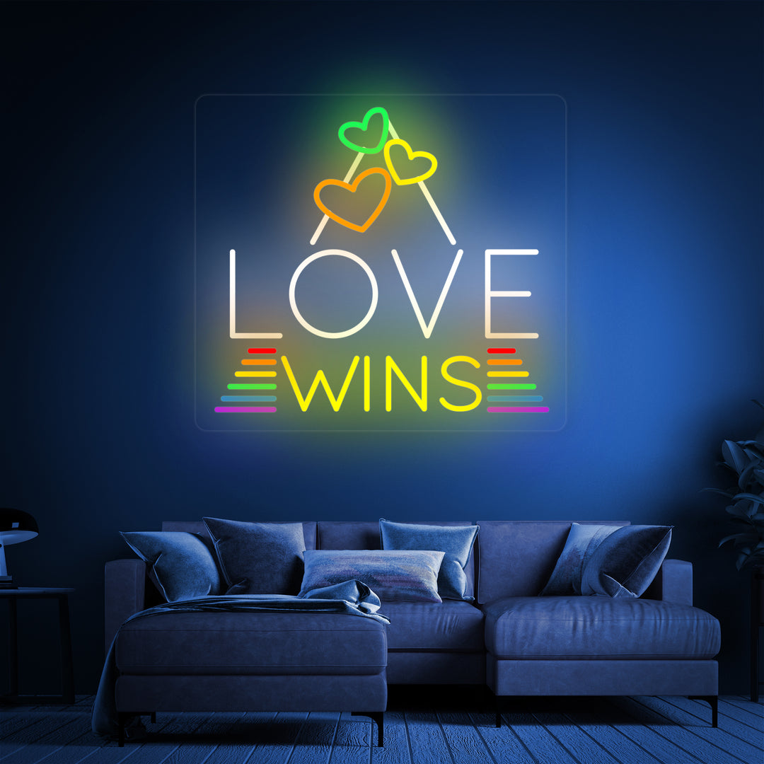 "LGBT Love Wins" Neon Verlichting