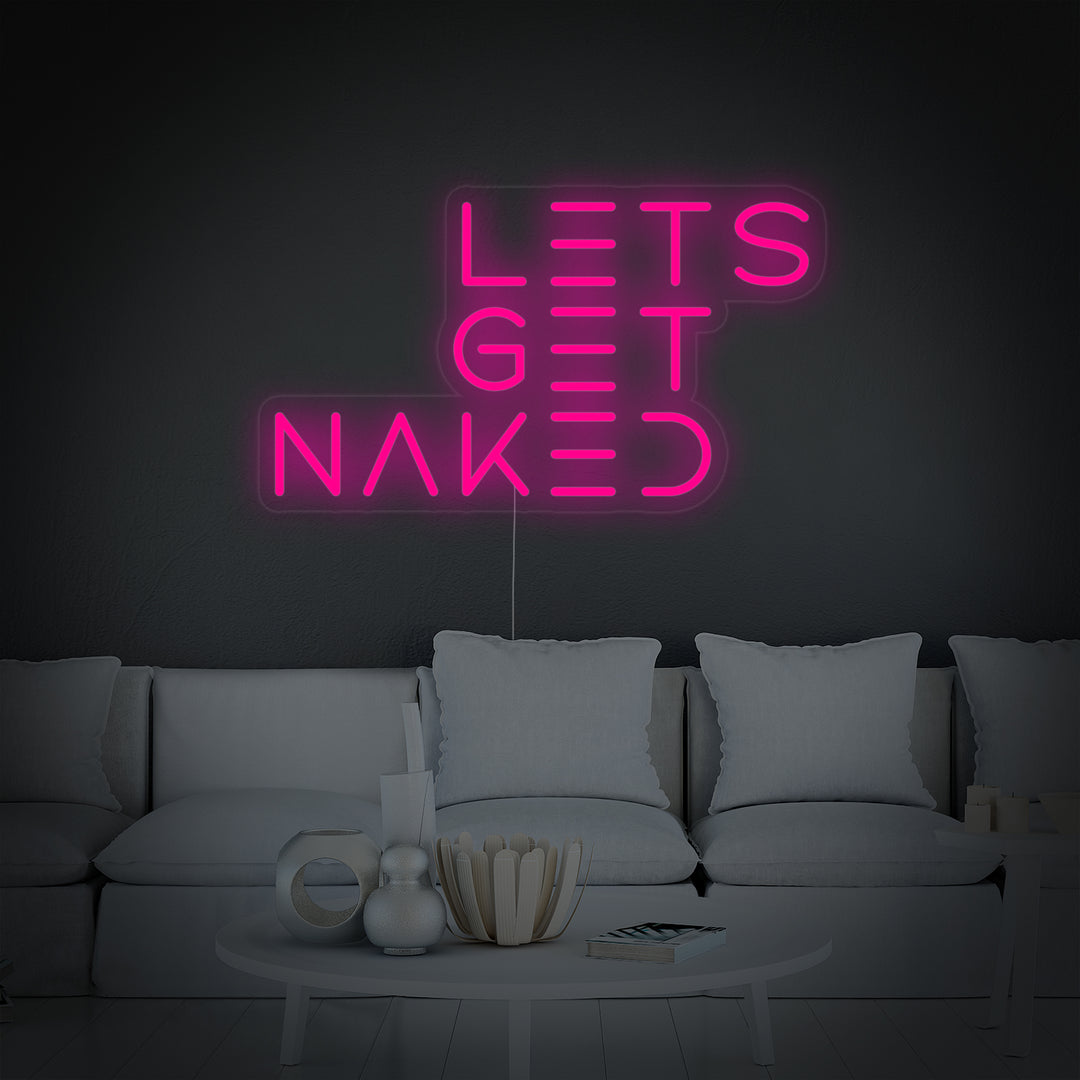 "Lets Get Naked Bathroom" Neon Verlichting