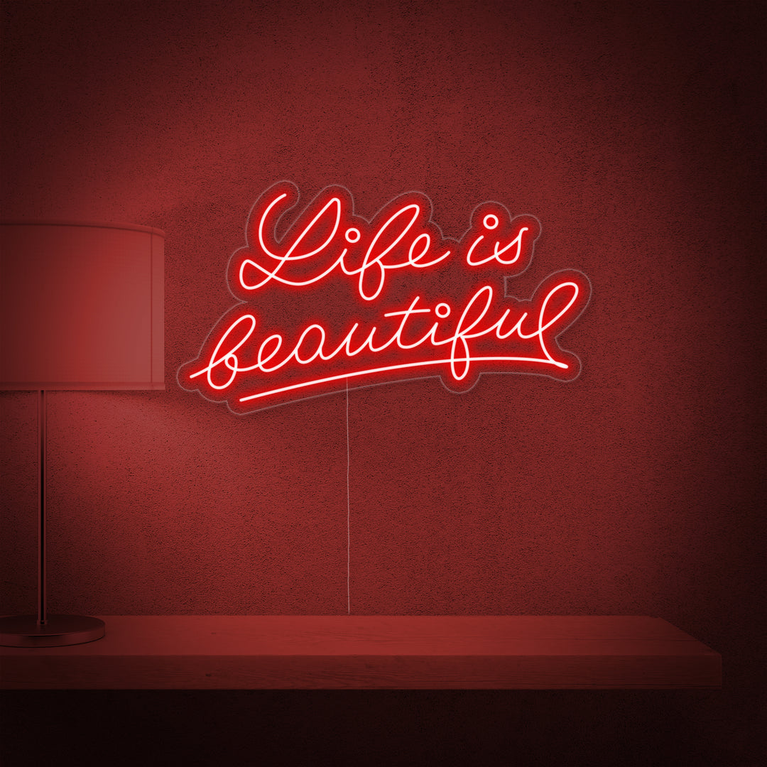 "Life is Beautiful" Neon Verlichting
