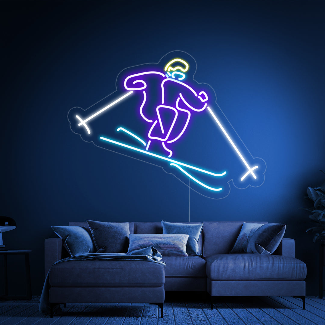 "Logo Van Skiër" Neon Verlichting